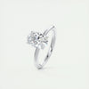 2.0 Ct Oval Floral Solitaire Moissanite Diamond Engagement Ring