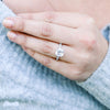 2.50CT Cushion Moissanite Solitaire Pave Setting Engagement Ring