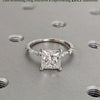 1.0-3.0 CT Princess CVD Diamond Dainty Engagement Ring