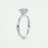 1.86 Ct Solitaire Round Floral Moissanite Diamond Engagement Ring