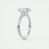 2.0 Ct Oval Cathedral Solitaire Moissanite Diamond Engagement Ring