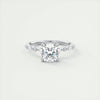 2.35 Ct Round Solitaire with Bubble Moissanite Diamond Engagement Ring