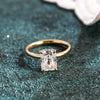 1.0-3.0 CT Radiant Cut  CVD Diamond Solitaire Engagement Ring