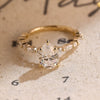 1.0 CT-3.0 CT Pear CVD Diamond Dainty Setting Engagement Ring