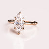 1.56 -3.56 CT Marquise CVD Diamond Hidden Halo Engagement Ring