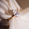 1.56 -3.56 CT Marquise CVD Diamond Hidden Halo Engagement Ring