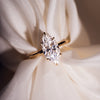 1.56 -3.56 CT Marquise CVD Diamond Hidden Halo Engagement Ring