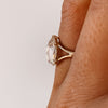 1.0 CT Pear Cut Diamond Moissanite Split Shank Solitaire Engagement Ring