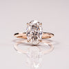 2.0 - 4.0 CT Oval CVD Diamond Hidden Halo Engagement Ring