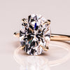 2.50 - 5.18 CT Oval CVD Diamond Solitaire Engagement Ring