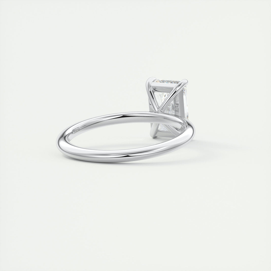 2CT Radiant Cut Moissanite Solitaire Engagement Ring
