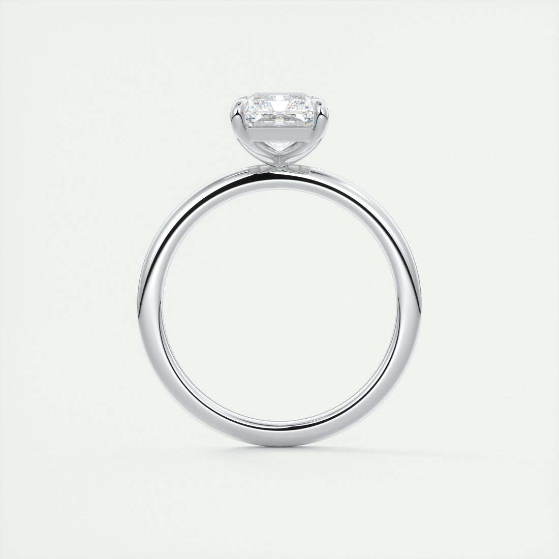 2CT Radiant Cut Moissanite Solitaire Engagement Ring