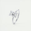 2CT Radiant Cut Moissanite Solitaire Engagement Ring