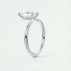 2.0 Ct Pear Cantilever Solitaire Moissanite Diamond Engagement Ring