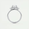 2.4 Ct Round Three Stone Moissanite Diamond Engagement Ring