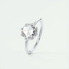 1.85 Ct Rose Cut Solitaire Full Bezel Moissanite Diamond  Engagement Ring