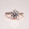 1.0 CT-3.75 CT Round CVD Diamond Hidden Halo Pave Setting Engagement Ring