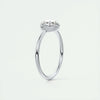2.15 Ct Rose Cut Solitaire Full Bezel Moissanite Diamond Engagement Ring