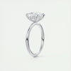 2.5 Ct Princess solitaire with Hidden Halo Moissanite Diamond Engagement Ring