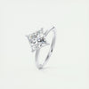 2.0 Ct Princess East West Solitaire Moissanite Diamond  Engagement Ring