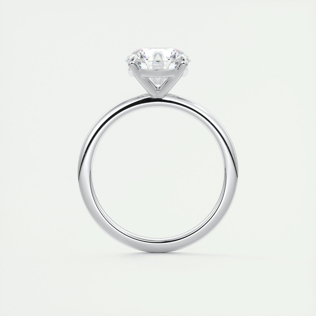 1.75 Ct Round Cut Moissanite Solitaire Diamond Engagement Ring