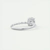 2.35 Ct Round Solitaire with Bubble Moissanite Diamond Engagement Ring