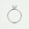 2.18 Ct Round Floral Solitaire Diamond Engagement Ring