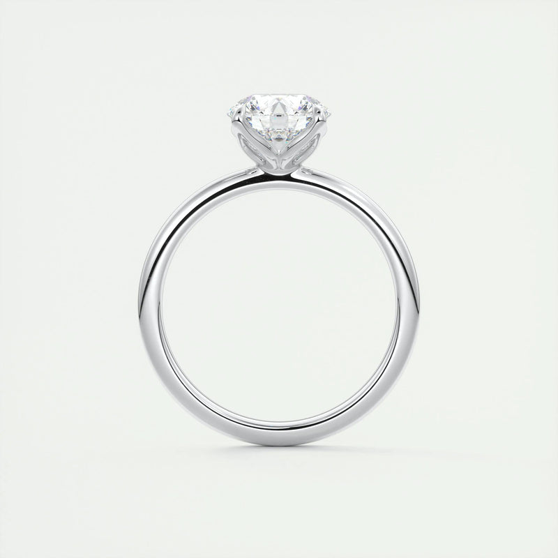 2.18 Ct Round Floral Solitaire Diamond Engagement Ring