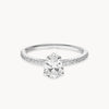 1.0 -3.0 CT Pear Shape CVD Diamond Pave Setting Engagement Ring