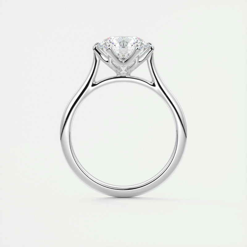 1.8 Ct Round Solitaire Moissanite Diamond Engagement Ring