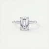 2.0 Ct Emerald Solitaire Moissanite Diamond Engagement Ring