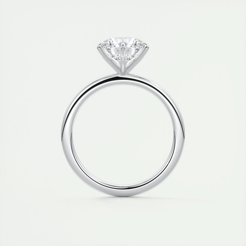 2.15 Ct Round Solitaire Flush Stacking Moissanite Diamond Engagement Ring