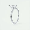 2.1 Ct Trillion Cantilever Solitaire Moissanite Engagement Ring