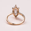 1.09 - 3.09 CT Marquise  CVD Diamond Hidden Halo Pave Setting Engagement Ring