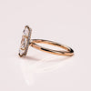 0.90-3.0 CT Marquise  CVD Diamond Hidden Halo Engagement Ring