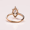 0.90-3.0 CT Marquise  CVD Diamond Hidden Halo Engagement Ring