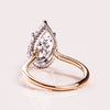 1.50- 3.09 CT Pear  CVD Diamond Hidden Halo Engagement Ring