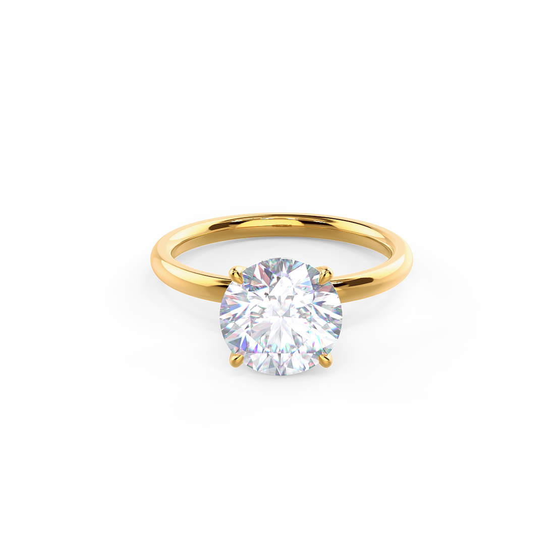 1.75ct Round Brilliant Cut Moissanite Solitaire Engagement Ring