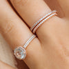 0.40CTW Round Brilliant Cut Moissanite Half Eternity Wedding Band