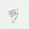 2.5 Ct Marquise Cut Moissanite Three Stone Diamond Engagement Ring