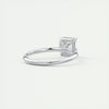 2.0 Ct Asscher Cut Moissanite Solitaire Diamond Engagement Ring