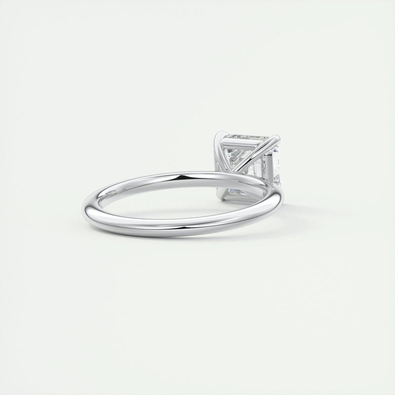 2.0 Ct Asscher Cut Moissanite Solitaire Diamond Engagement Ring