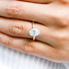 1.75ct Oval Cut Moissanite Solitaire 14K Gold Engagement Ring