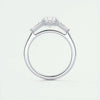 2.2 Ct Oval Baguette Three Stone Moissanite Diamond Engagement Ring