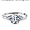 1.0 CT Round F/VS1 CVD Diamond Three Stone Style Engagement Ring