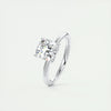2.0 Ct Cushion Solitaire Moissanite  Diamond  Engagement Ring