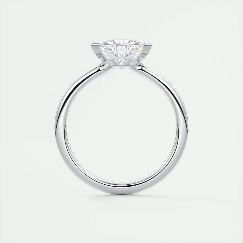 2.1 Ct Trillion Cantilever Solitaire Moissanite Engagement Ring