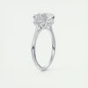 2.0 ct Asscher Three Stone Moissanite Diamond Engagement Ring