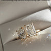 2.0 CT Oval & Radiant E/VS1 CVD Diamond Two Stone Style Engagement Ring