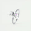 3.6 Ct Radiant Pavé Moissanite Diamond Engagement Ring